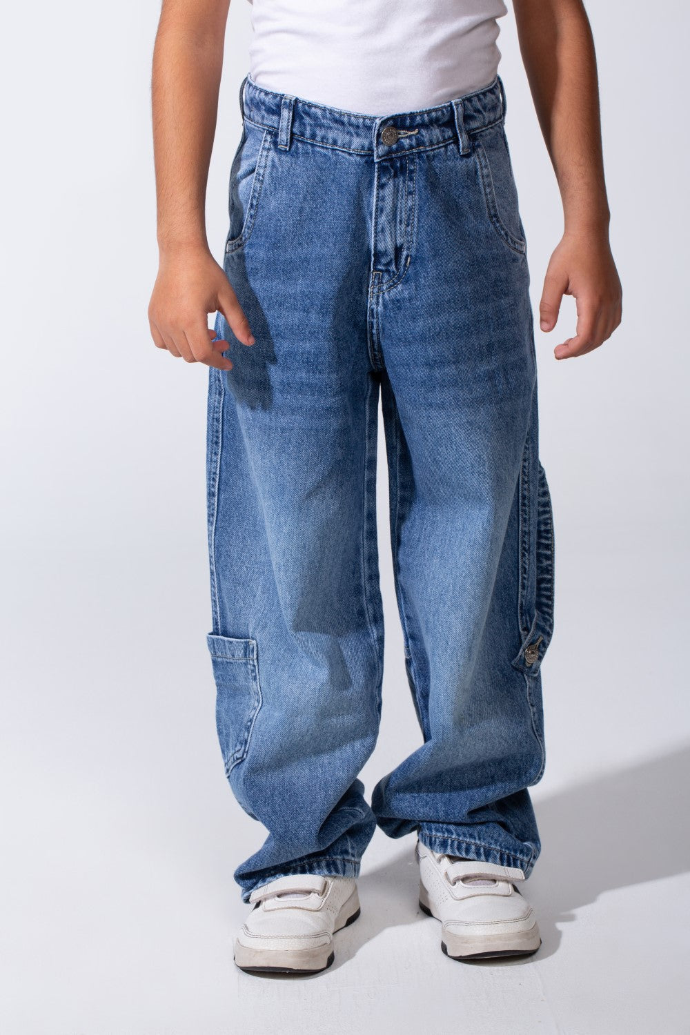 Boy’s Slouchy Boyfriend Clean Cut Jeans Denim Casual Pants