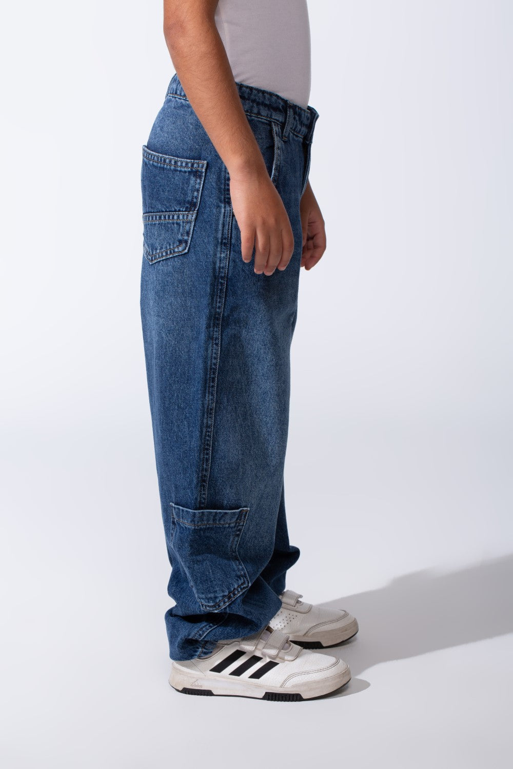 Boy’s Slouchy Boyfriend Clean Cut Jeans Denim Casual Pants
