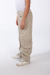 Girl’s Slouchy Cargo Gabardine Unique Pants