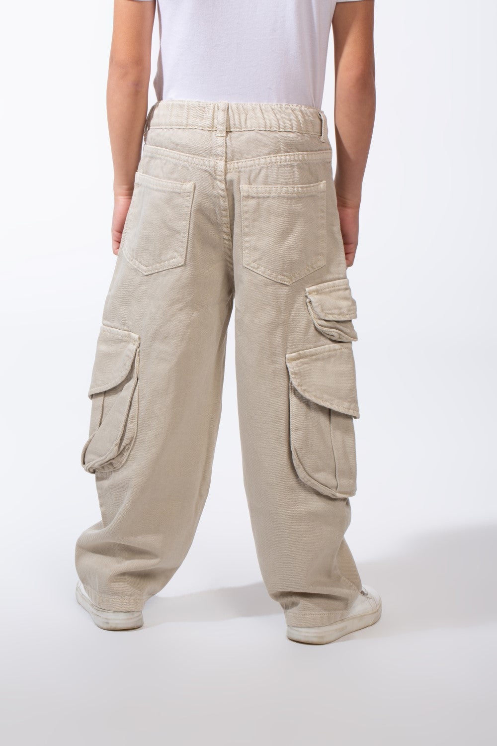 Girl’s Slouchy Cargo Gabardine Unique Pants
