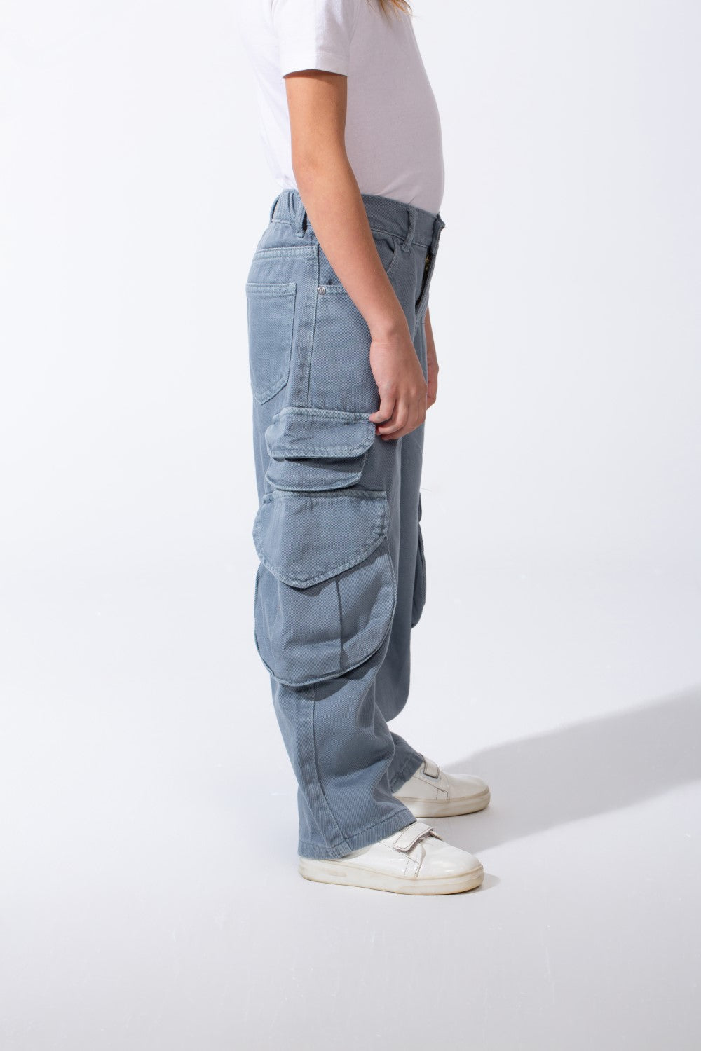 Girl’s Slouchy Cargo Gabardine Unique Pants