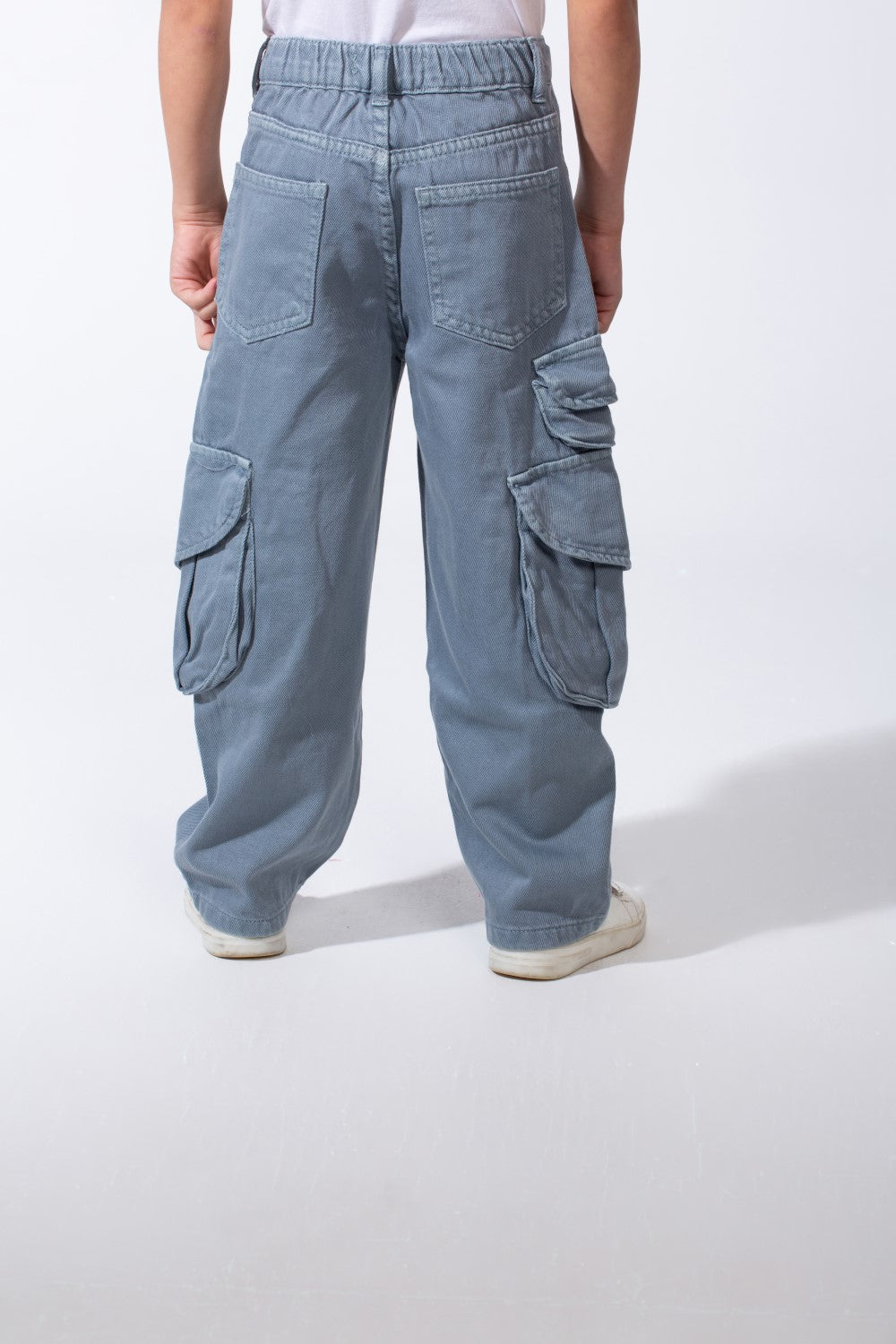 Girl’s Slouchy Cargo Gabardine Unique Pants