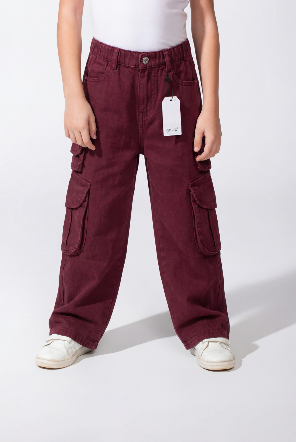 Girl’s Slouchy Cargo Gabardine Unique Pants