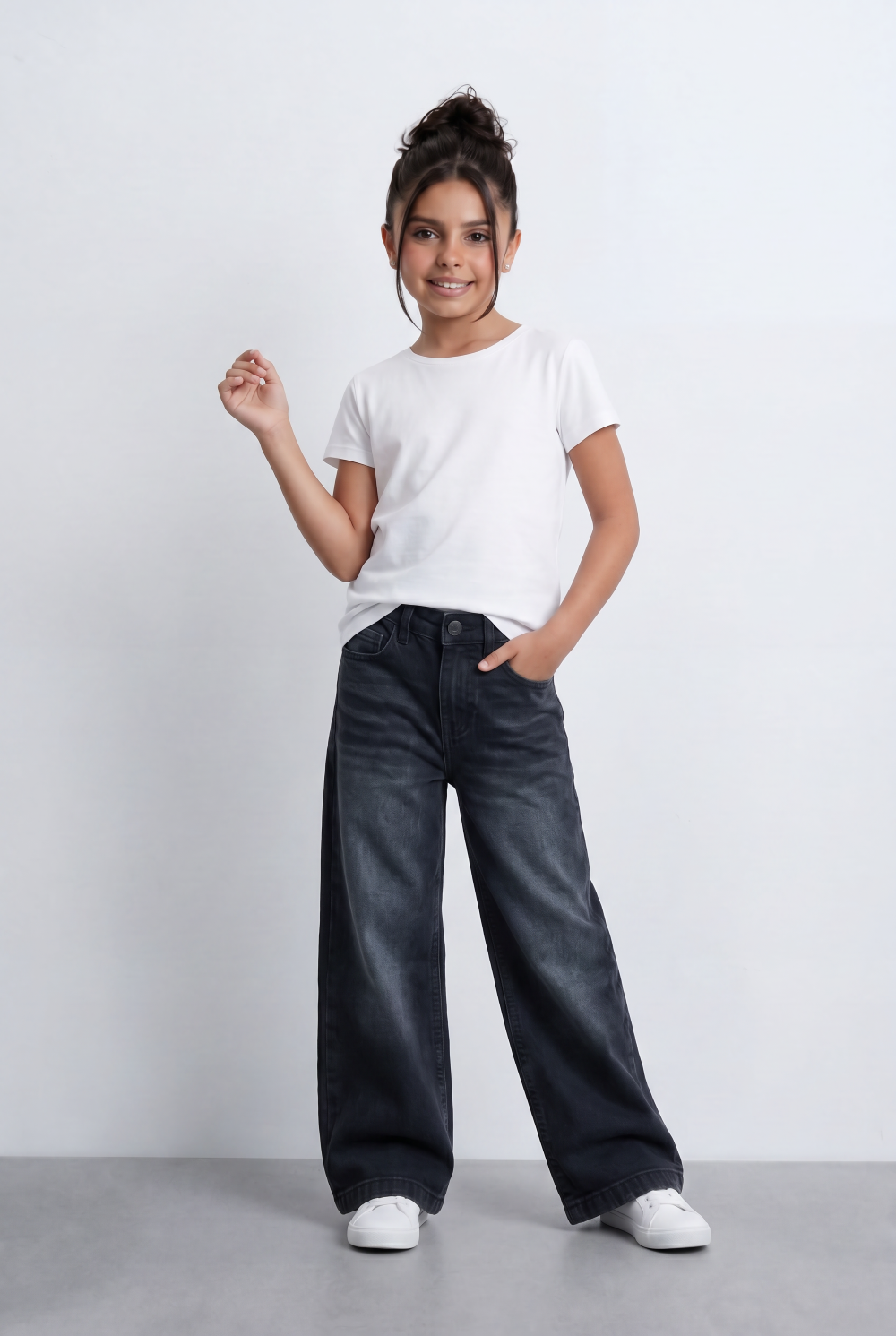 Girl's Tomato Store Wide Leg Denim Jeans Casual Everyday Pants