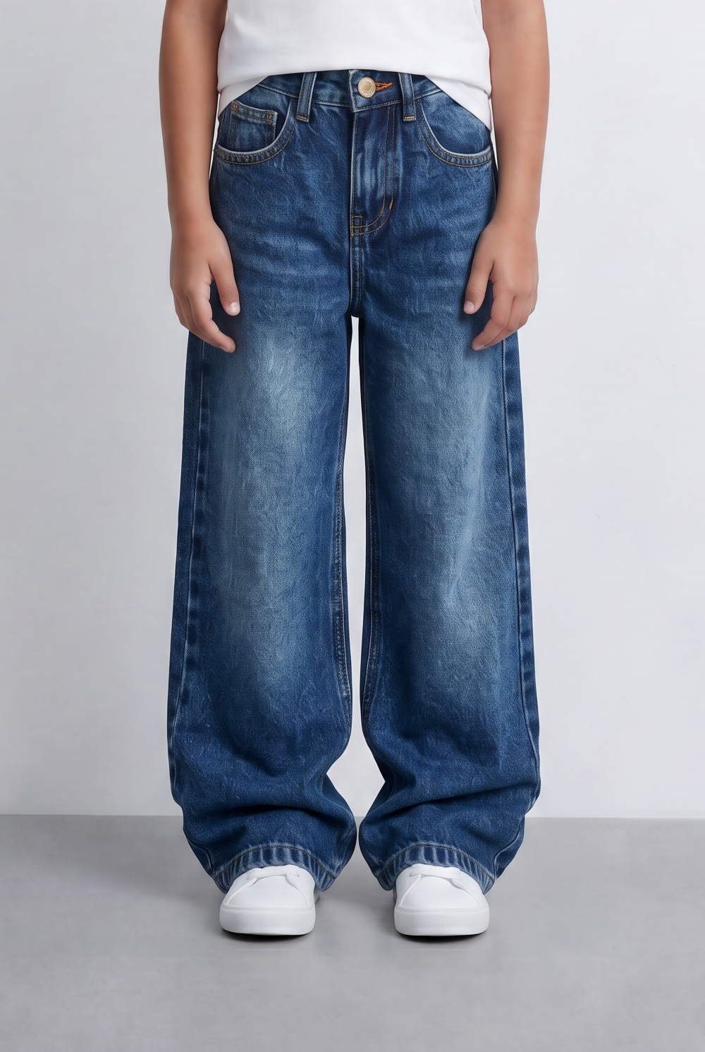 Girl's Tomato Store Wide Leg Denim Jeans Casual Everyday Pants