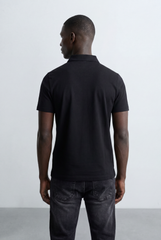 Men’s Tomato Store Minimal Logo Polo Subtle Chest Branding Clean Three Button Placket T-Shirt