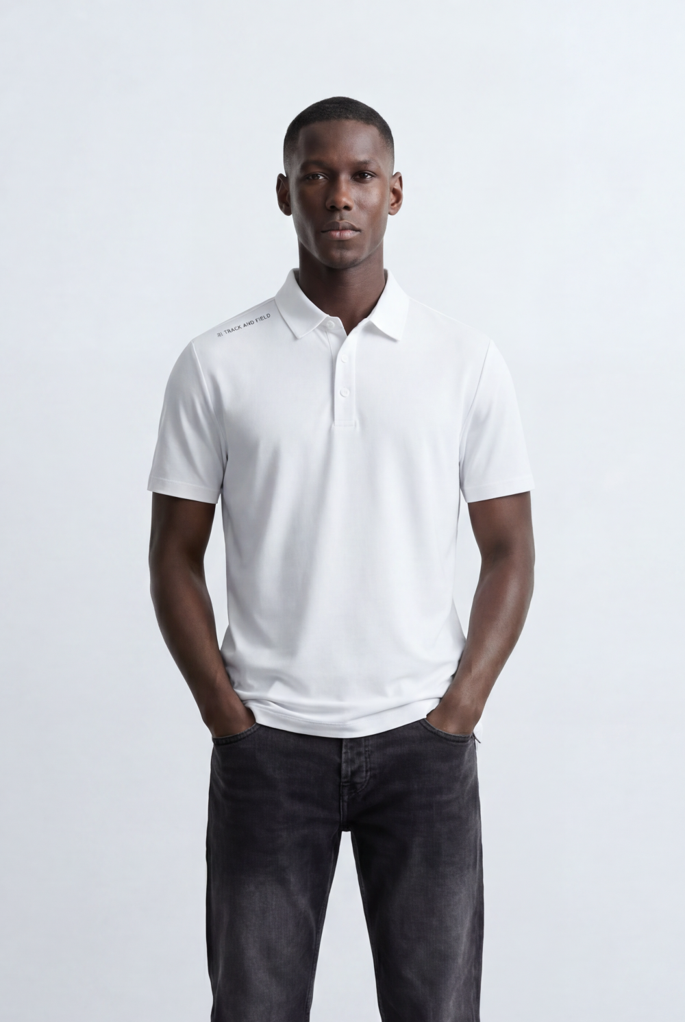 Men’s Tomato Store Minimal Polo T-Shirt Tonal Button Placket Clean
