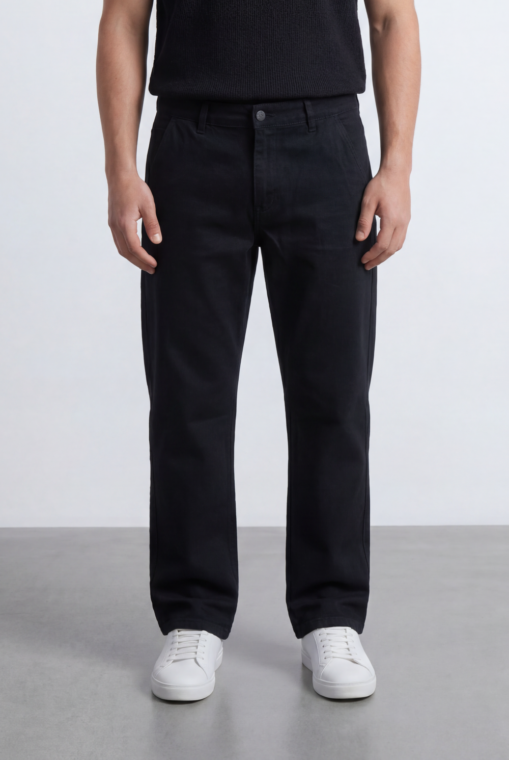 Men’s Tomato Store Straight Chino Pants Flat Front Button Closure Gabardine