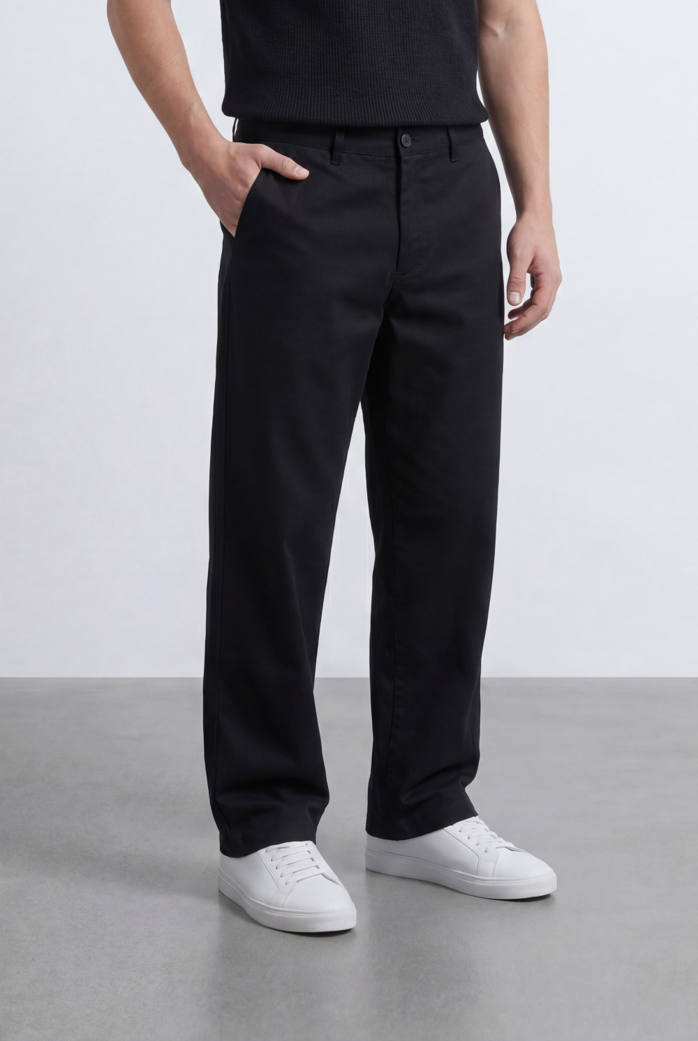 Men’s Tomato Store Straight Chino Pants Flat Front Button Closure Gabardine
