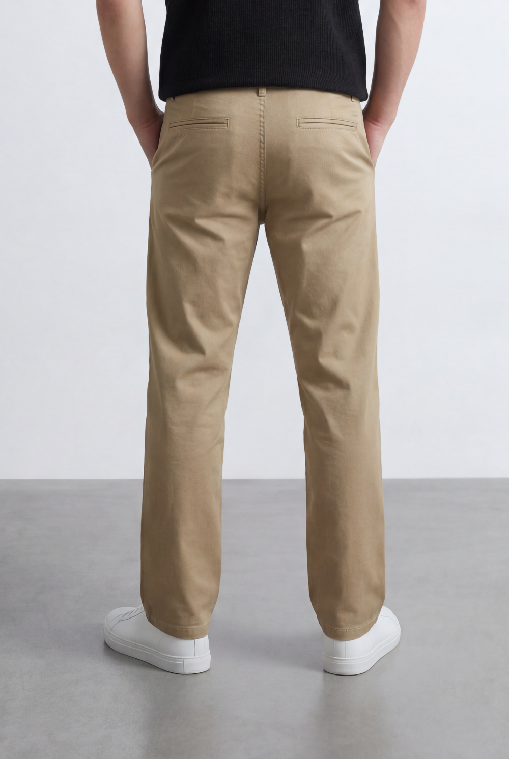 Men’s Tomato Store Straight Chino Pants Flat Front Button Closure Gabardine