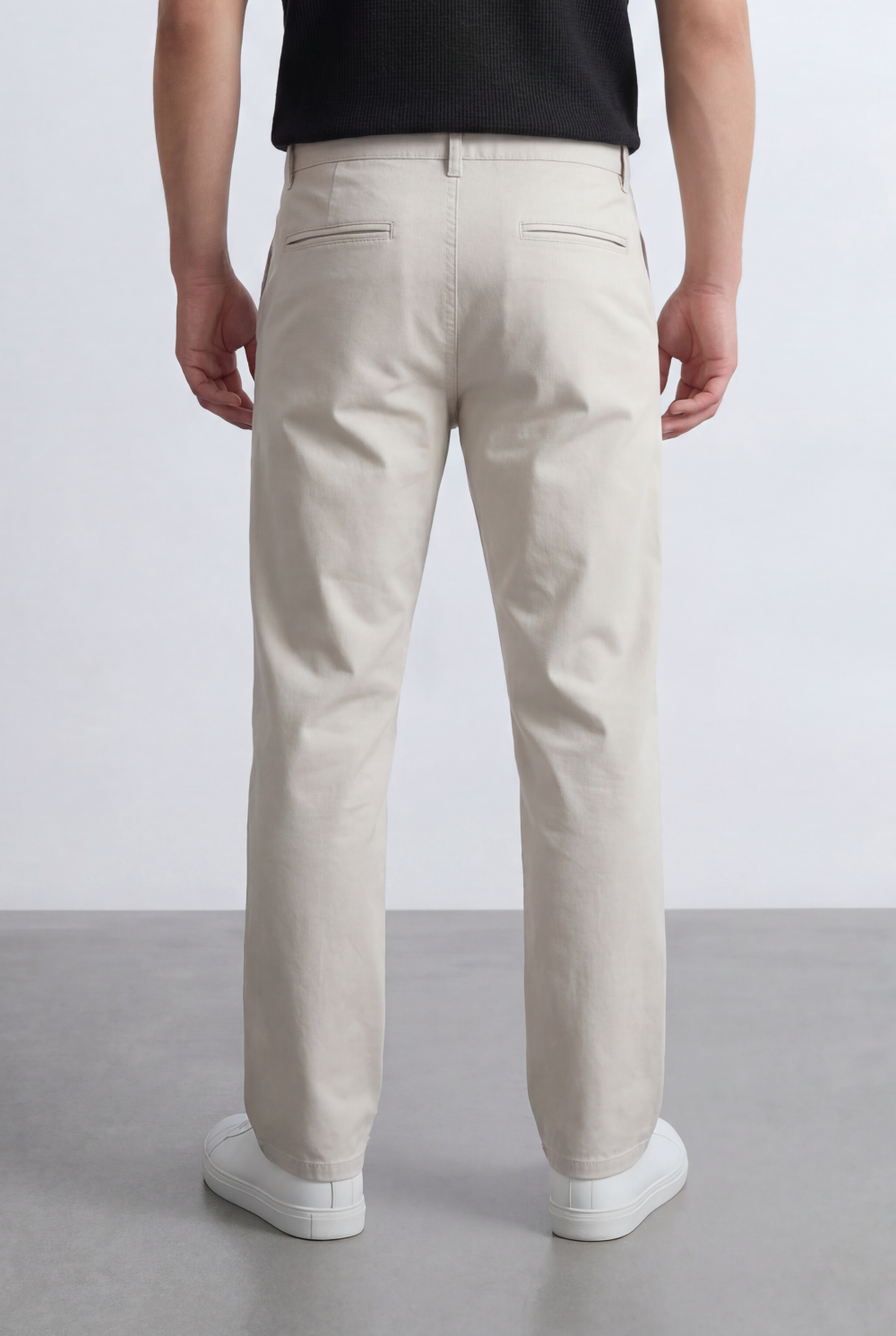 Men’s Tomato Store Straight Chino Pants Flat Front Button Closure Gabardine
