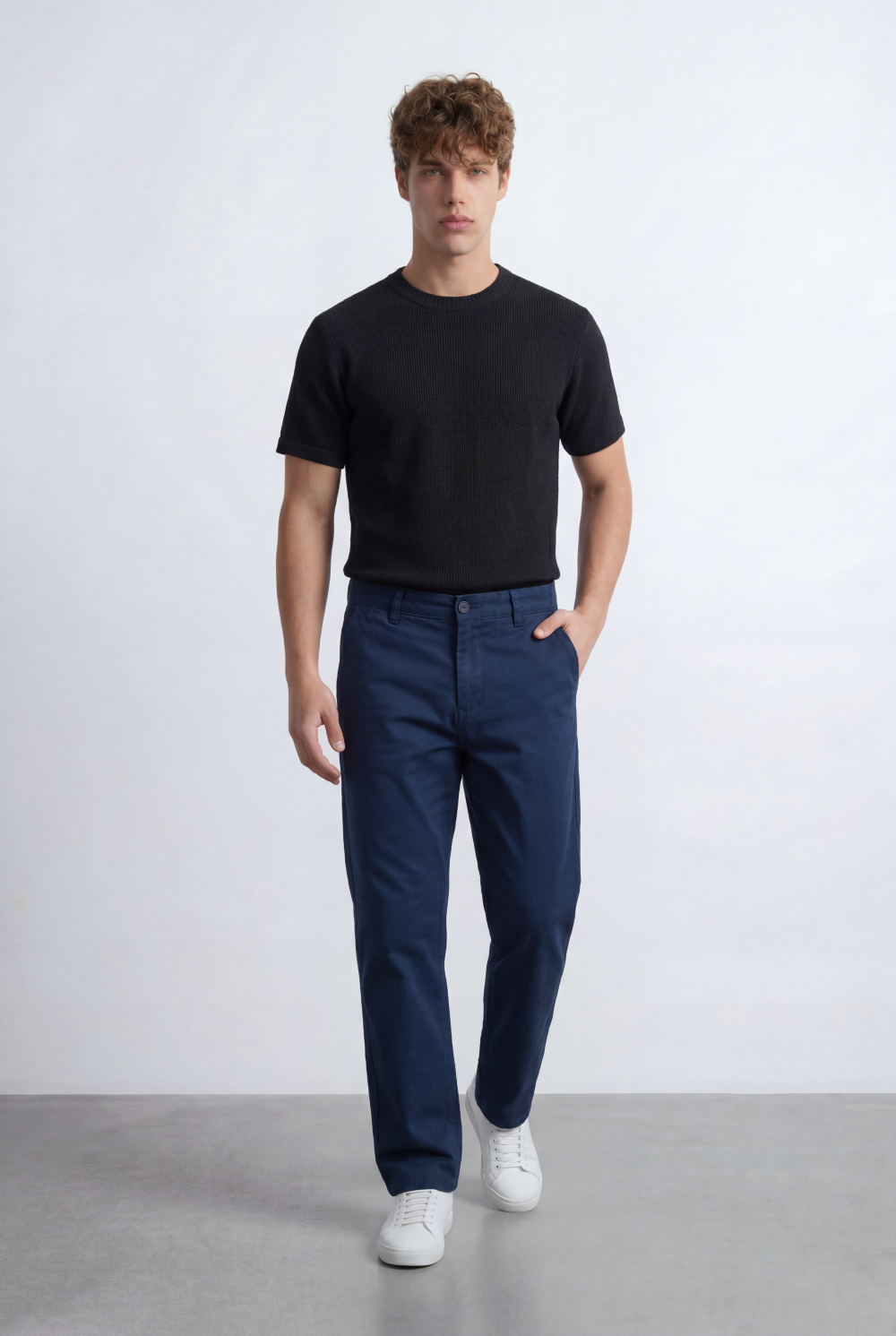 Men’s Tomato Store Straight Chino Pants Flat Front Button Closure Gabardine