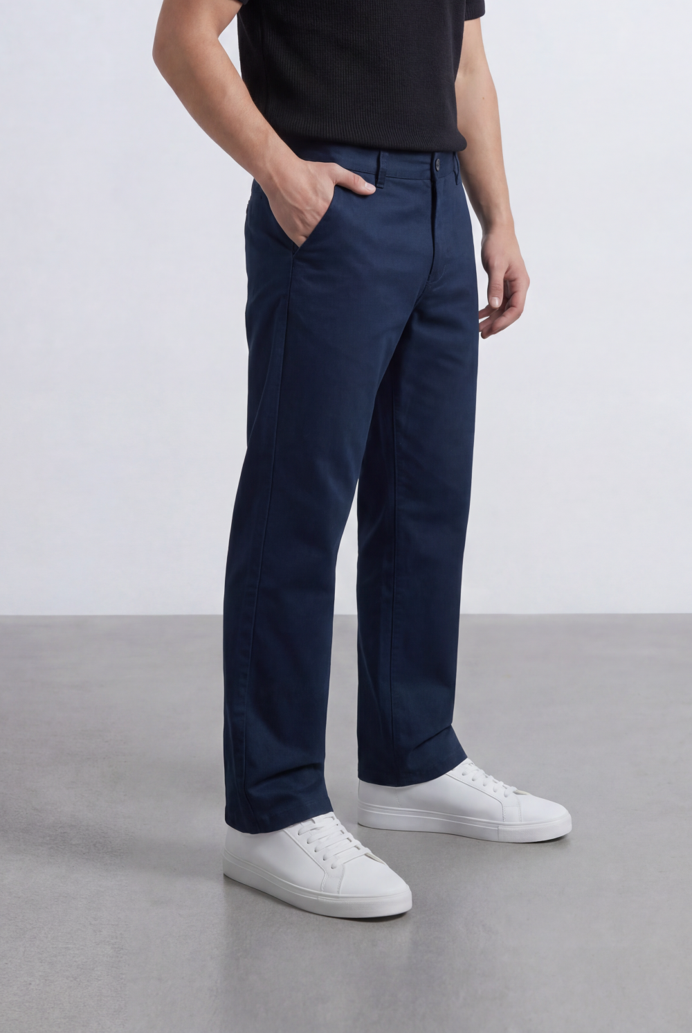 Men’s Tomato Store Straight Chino Pants Flat Front Button Closure Gabardine