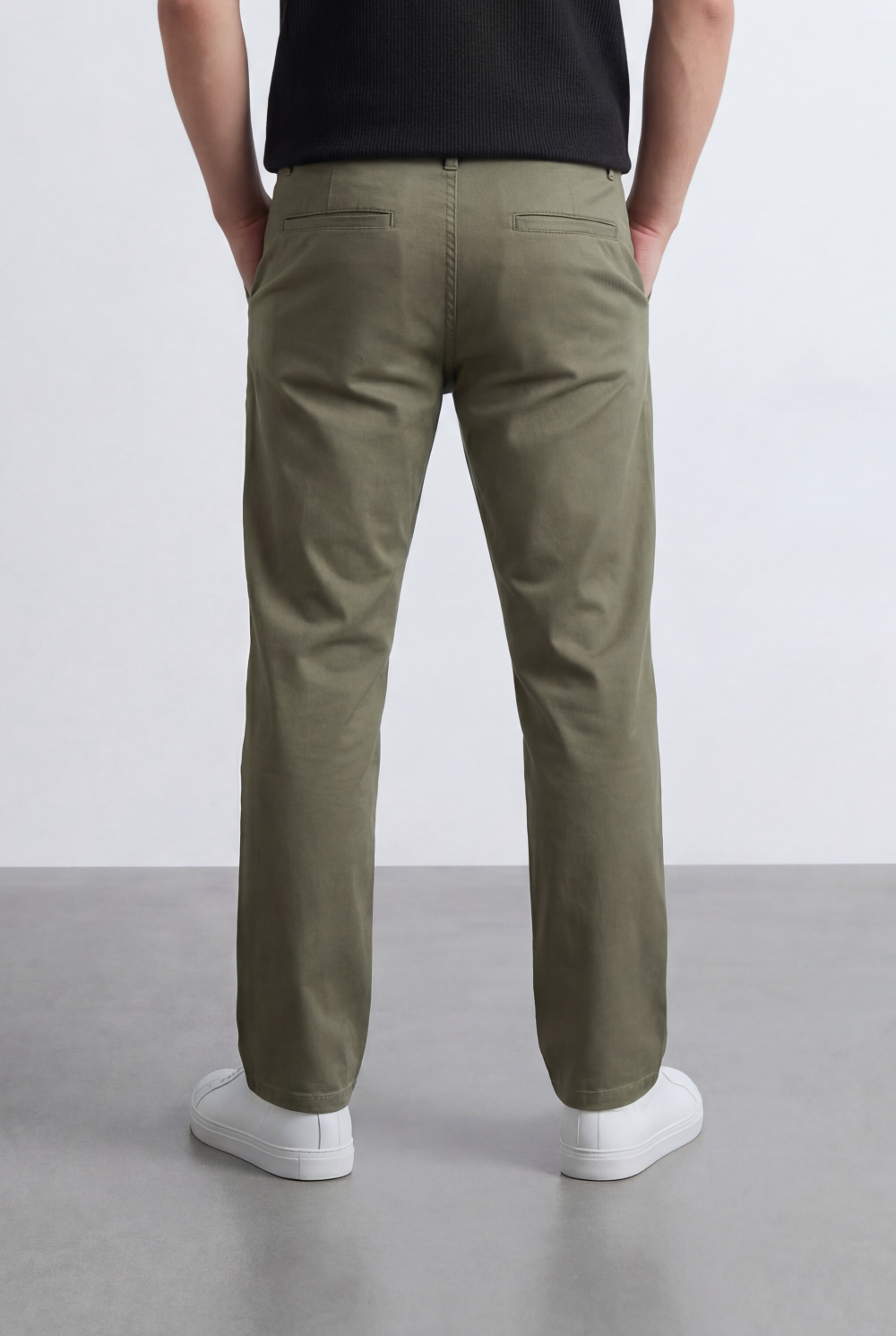 Men’s Tomato Store Straight Chino Pants Flat Front Button Closure Gabardine