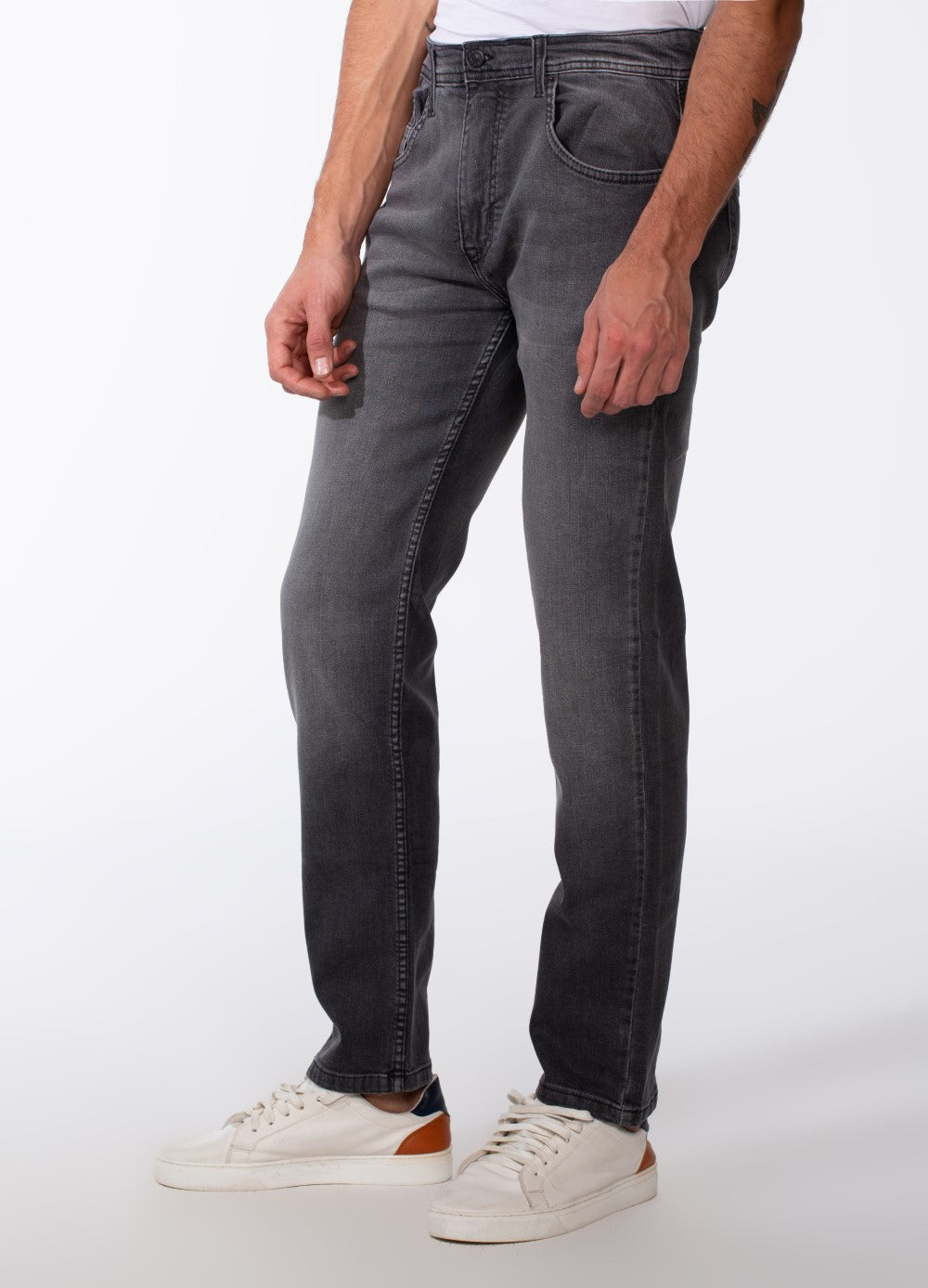 Men's Regular Fit Jeans Used Pants With Pockets