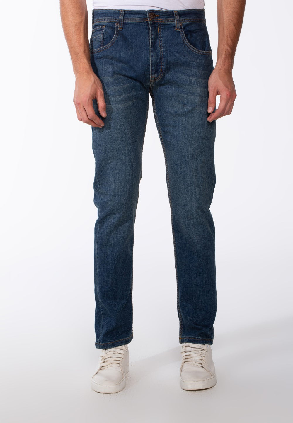 Men's Regular Fit Jeans Used Pants With Pockets