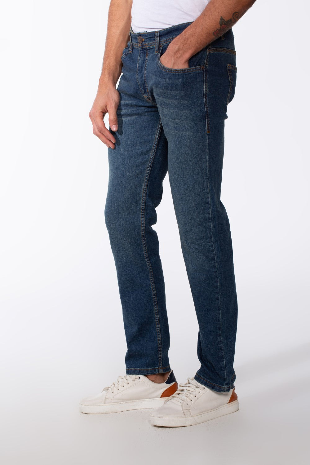 Men's Regular Fit Jeans Used Pants With Pockets