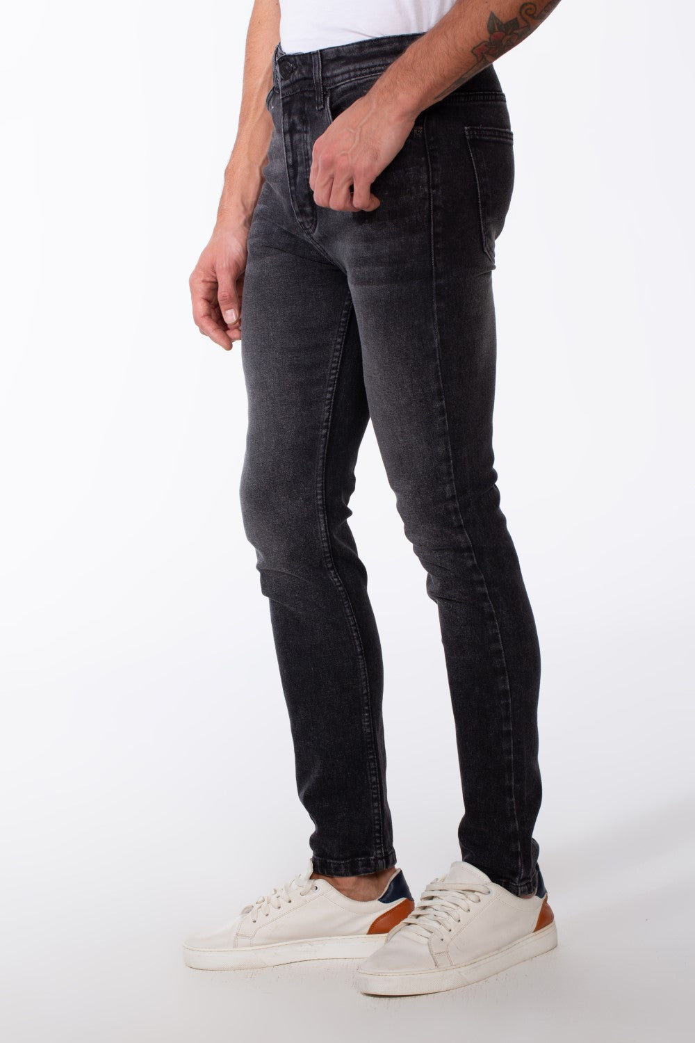 Men's Vintage Look Slim Fit Basic Jeans Pants