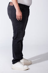 Men's Front Zip Belt Loops Designed With Clean Modern Look Functional Pockets For Daily Wear Big Size Denim Pants