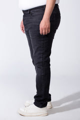 Men's Front Zip Belt Loops Designed With Clean Modern Look Functional Pockets For Daily Wear Big Size Denim Pants