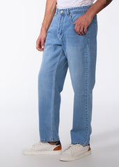 Men's Vintage Effect Straight Jeans Pants