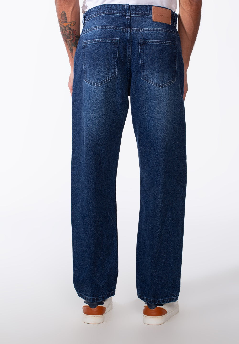 Men's Vintage Effect Straight Jeans Pants