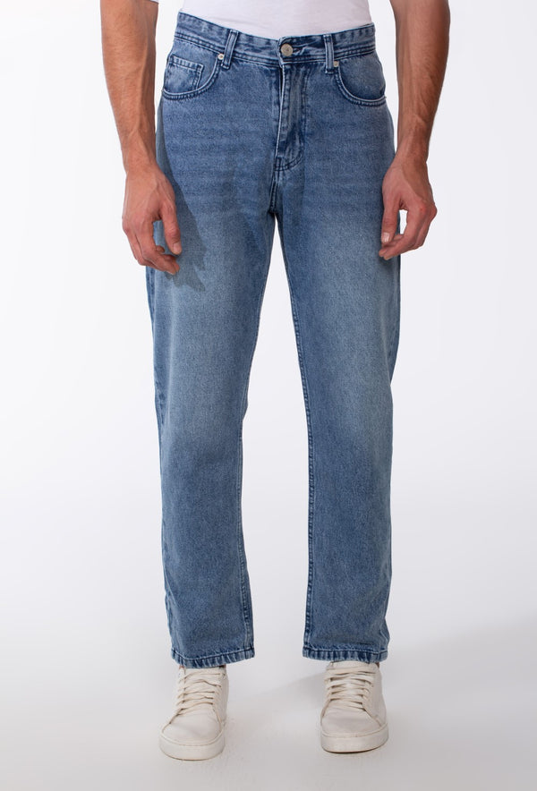 Men's Wide Leg Tomato Jeans Pants With Pockets