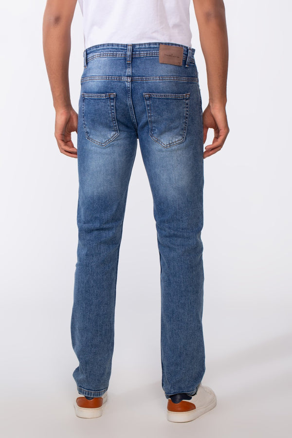 Men's Vintage Effect Regular Fit Jeans Pants