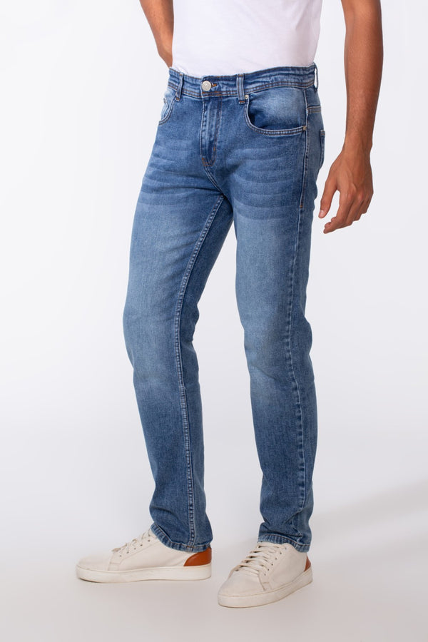 Men's Vintage Effect Regular Fit Jeans Pants