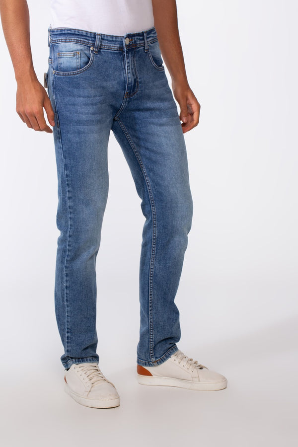 Men's Vintage Effect Regular Fit Jeans Pants