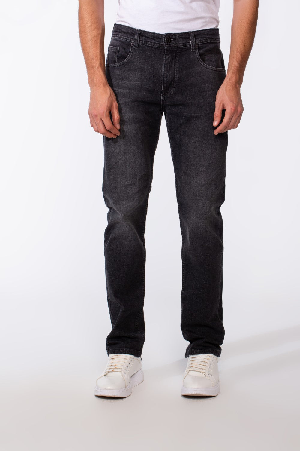 Men's Vintage Effect Regular Fit Jeans Pants