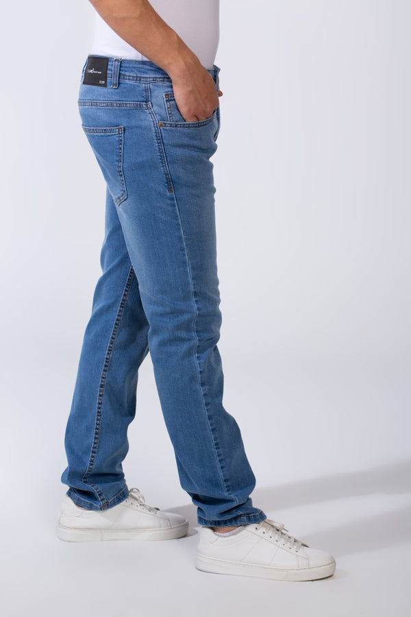 Men's Classic Denim Provide tailored Cut Look With Regular Fit Side Pockets Minimal Jeans Pants
