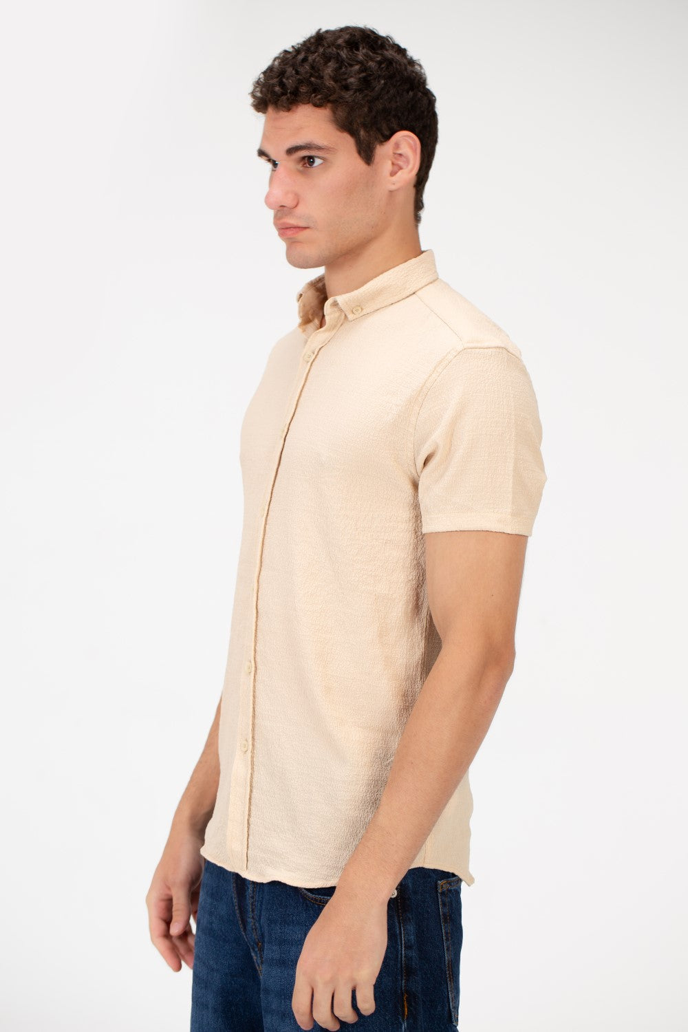 Men's Slim Fit Basic Half Sleeved Shirt