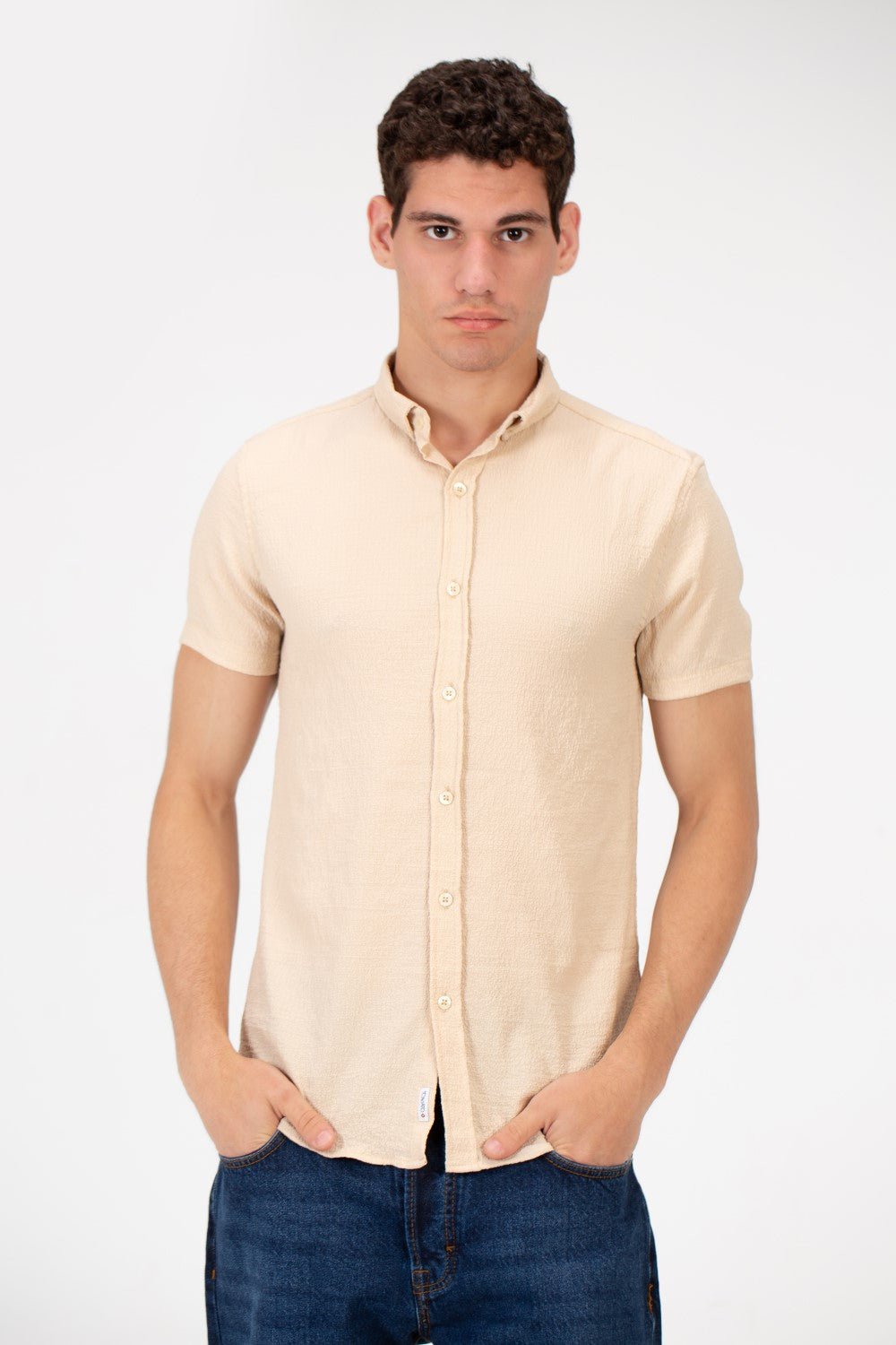 Men's Slim Fit Basic Half Sleeved Shirt