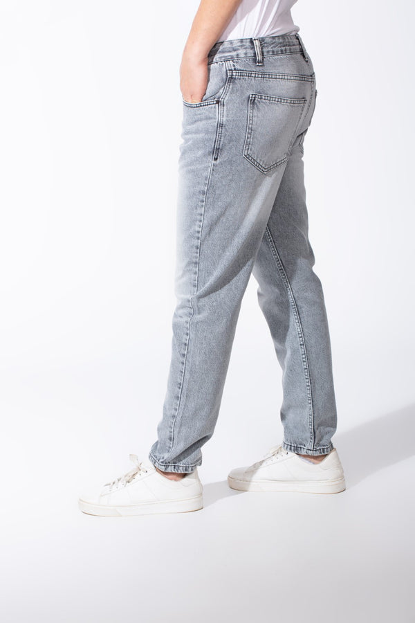 Men's Acid Wash Boyfriend Denim Patch Detail Bold Versatile Pants