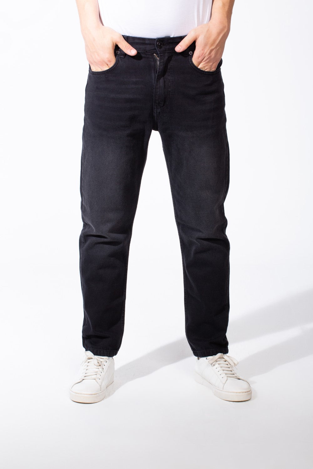 Men's Acid Wash Five Pockets Boyfriend Fit Denim Jeans Pants