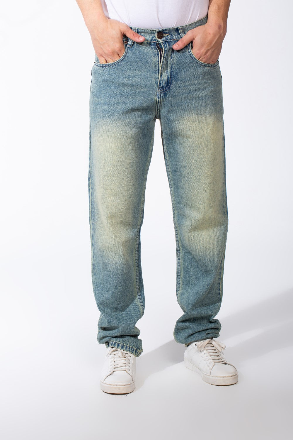 Men's Denim Straight Fit Practical Jeans Fabric Perfect For Daily Wear Pants