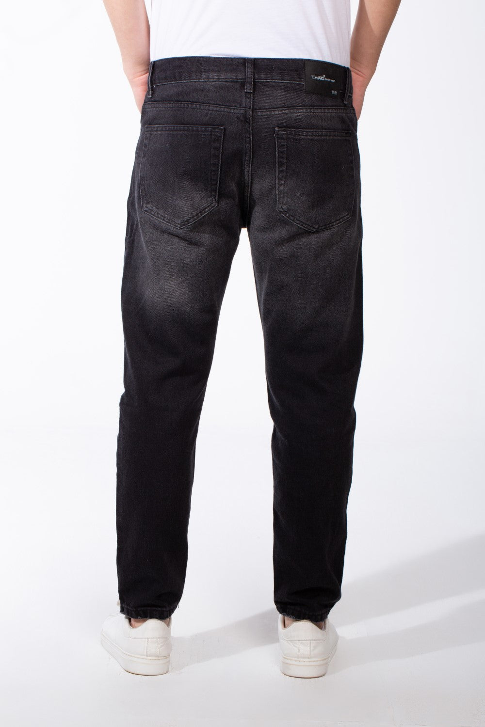 Men's Medium Wash Denim Jeans Five Pockets Practical Boyfriend Pants