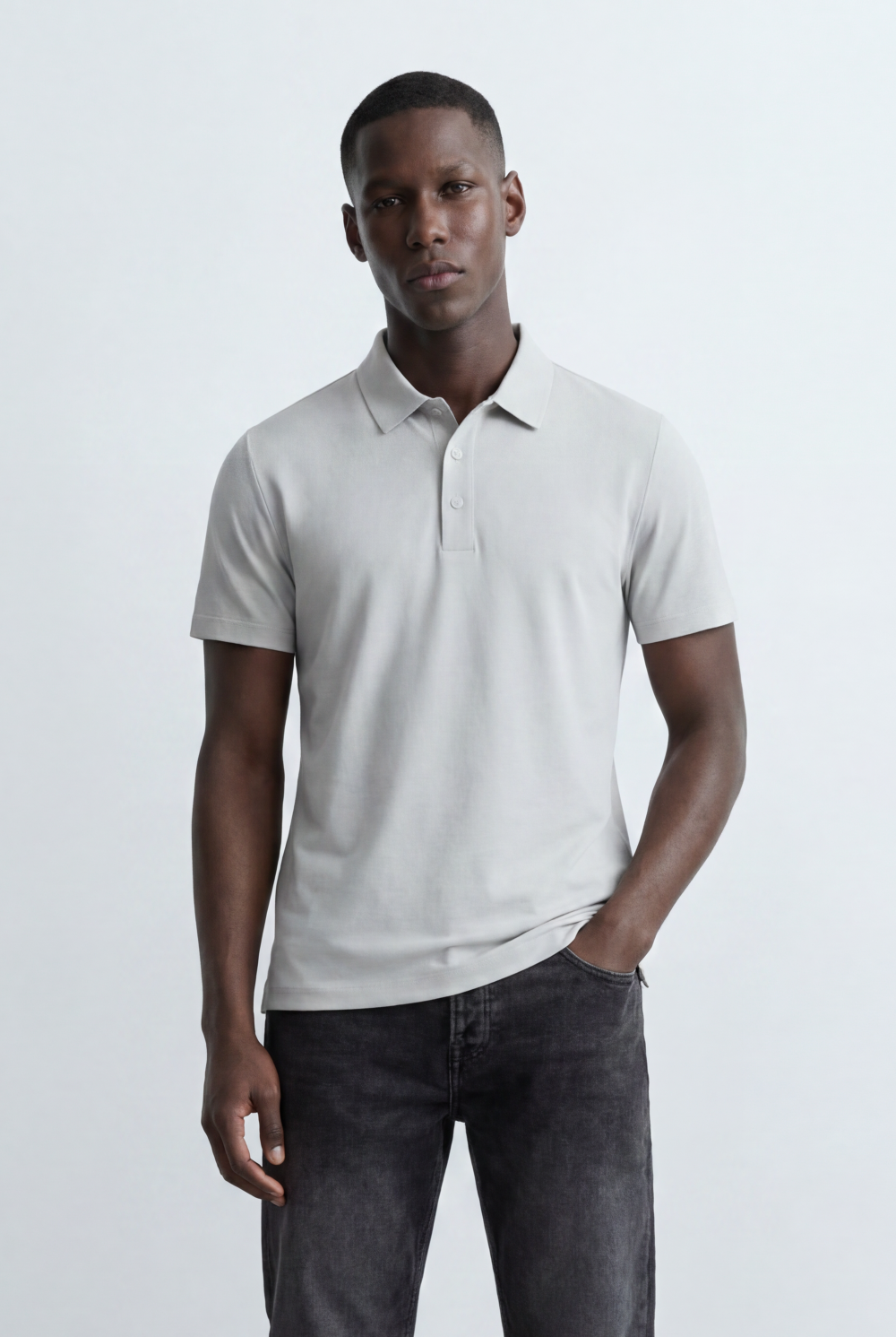 Men’s Tomato Store Essential Pique Polo Clean Solid Design Structured Collar T-Shirt