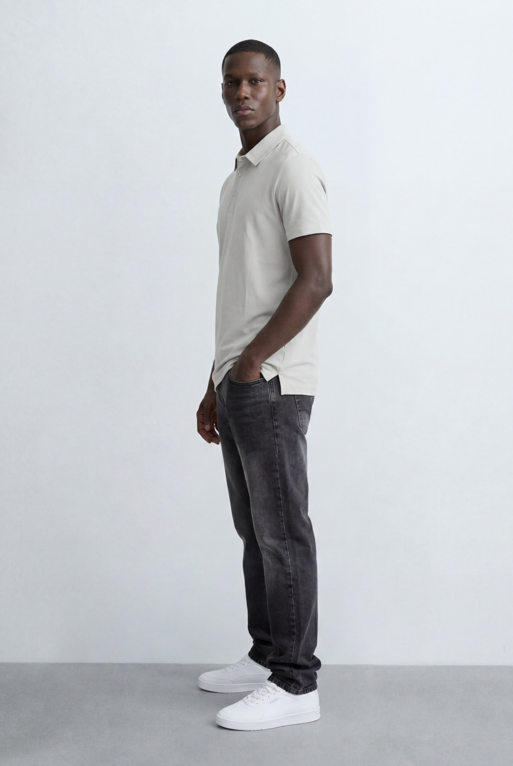 Men’s Tomato Store Essential Pique Polo Clean Solid Design Structured Collar T-Shirt