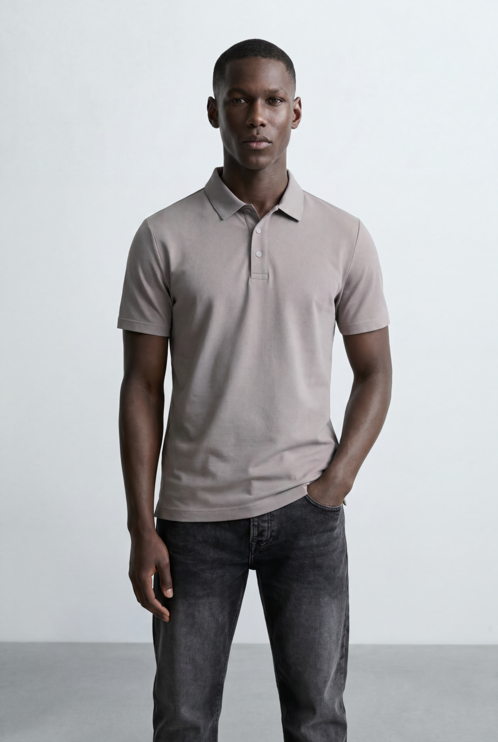 Men’s Tomato Store Essential Pique Polo Clean Solid Design Structured Collar T-Shirt