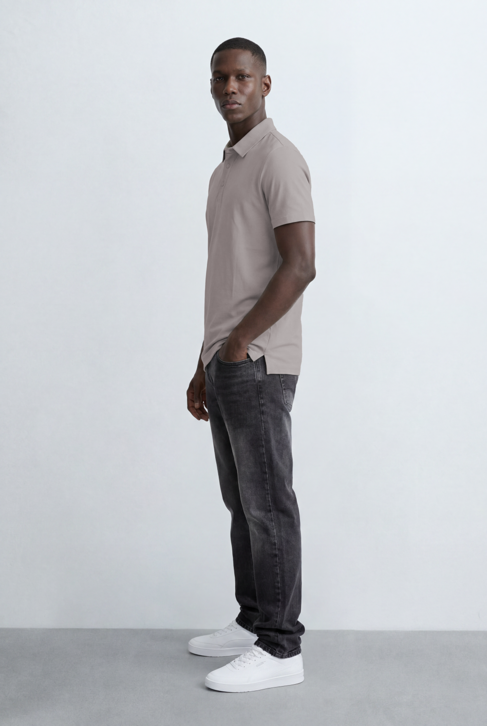Men’s Tomato Store Essential Pique Polo Clean Solid Design Structured Collar T-Shirt