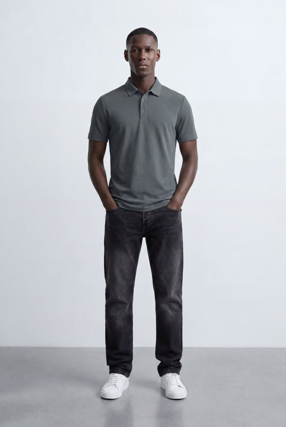 Men’s Tomato Store Essential Pique Polo Clean Solid Design Structured Collar T-Shirt