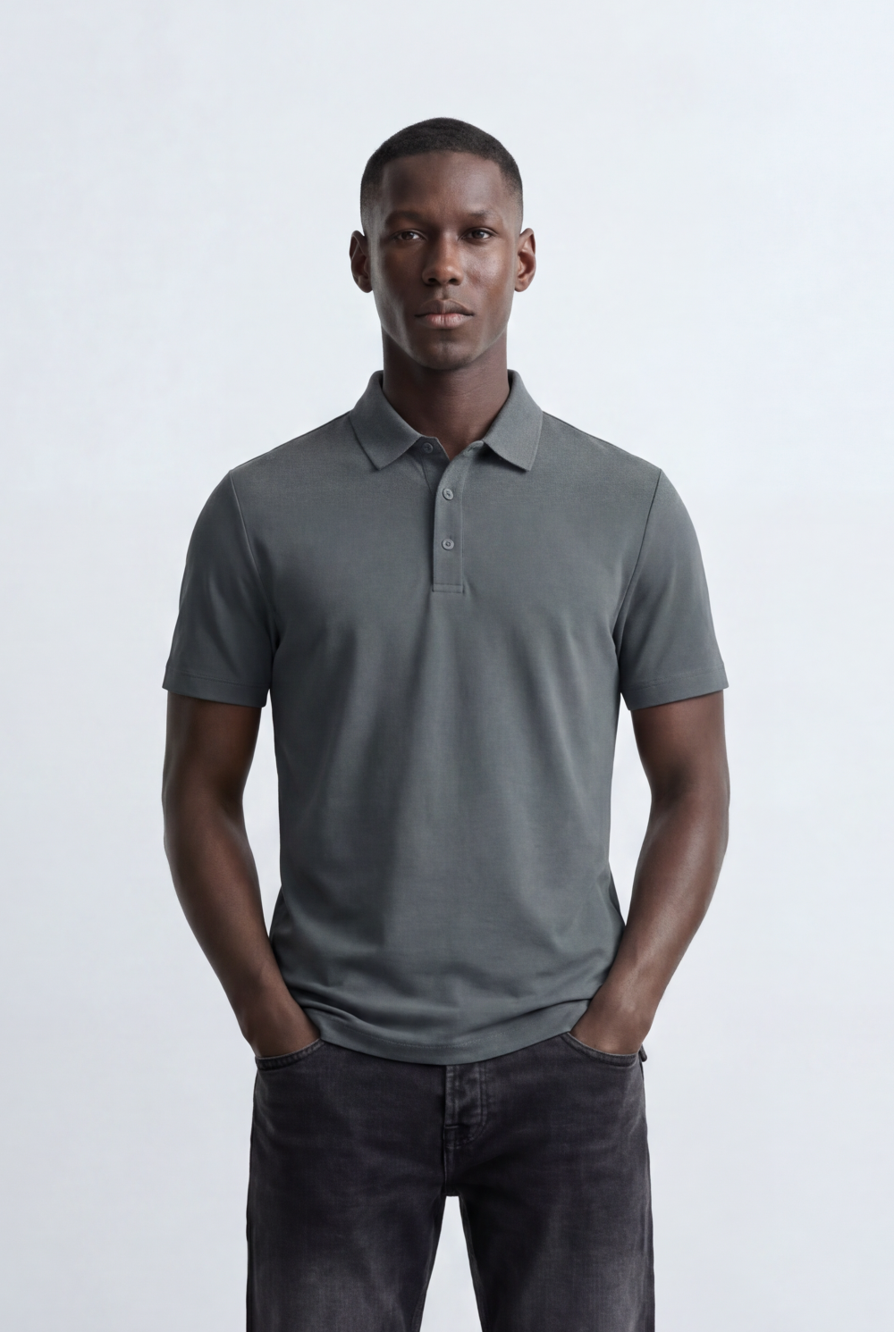 Men’s Tomato Store Essential Pique Polo Clean Solid Design Structured Collar T-Shirt