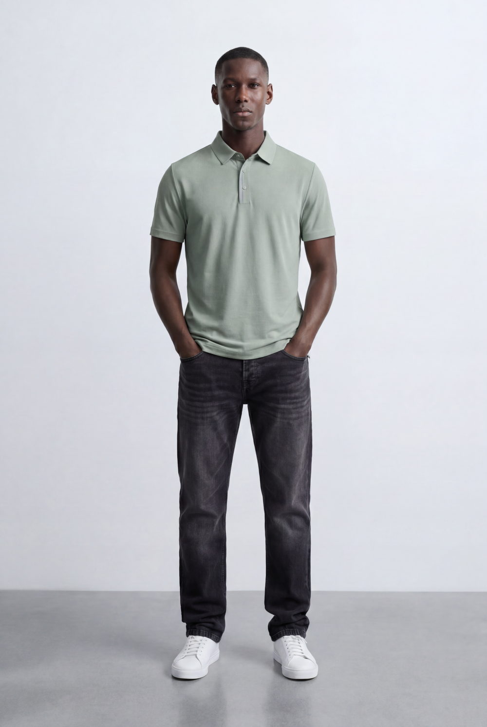 Men’s Tomato Store Essential Pique Polo Clean Solid Design Structured Collar T-Shirt