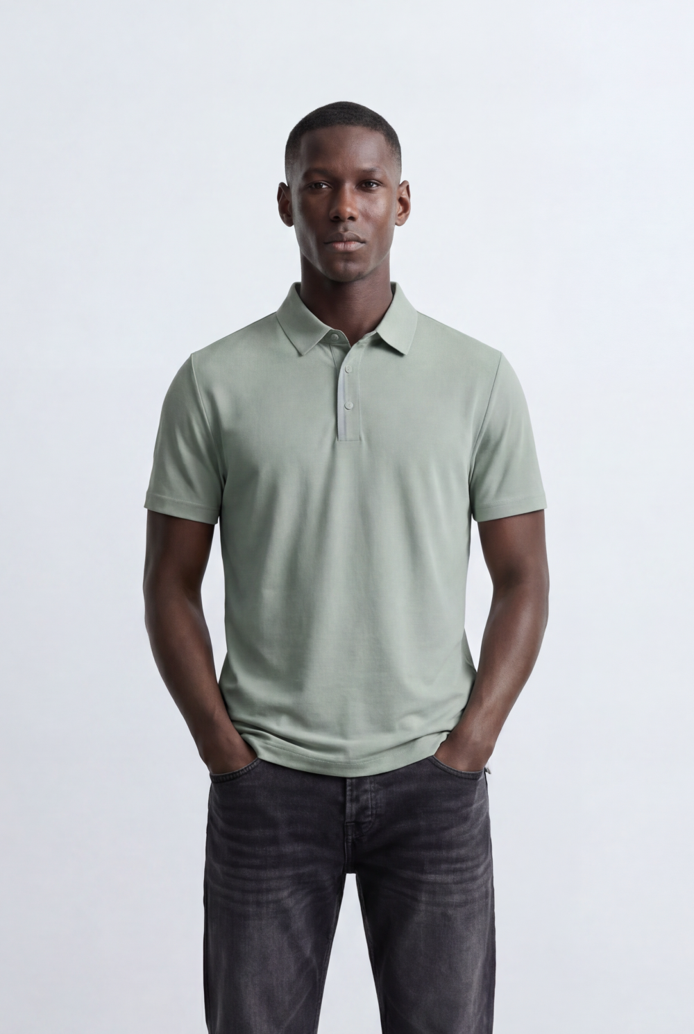 Men’s Tomato Store Essential Pique Polo Clean Solid Design Structured Collar T-Shirt