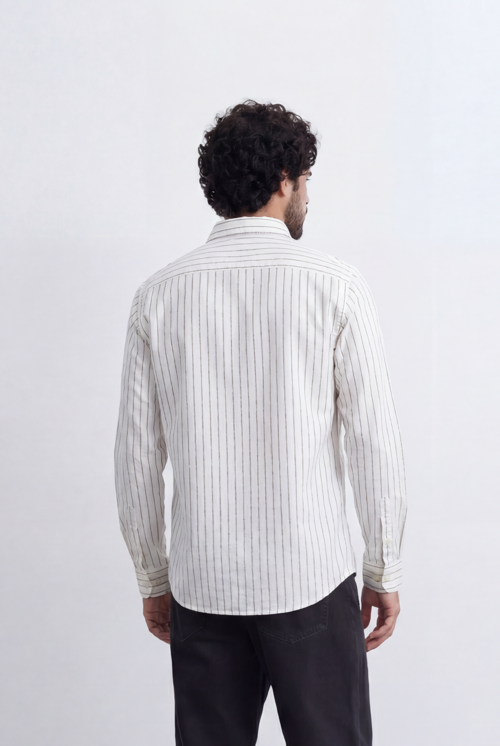 Men’s Tomato Store Refined Pinstripe Essential Crisp Linear Design Elevated Button Front