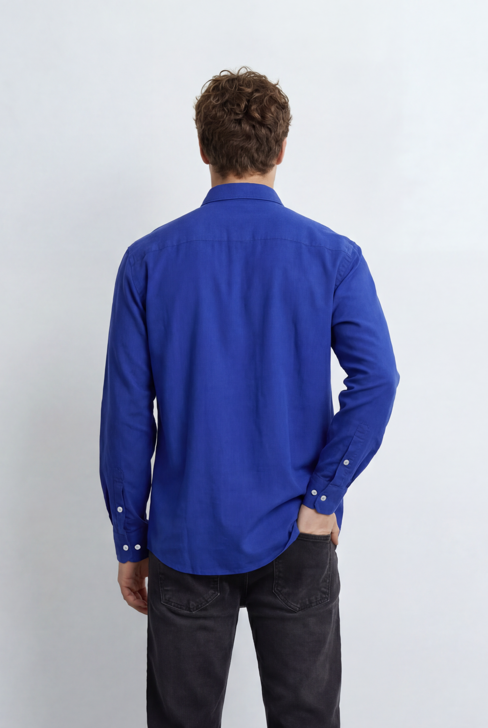 Men’s Regular Fit Shirt Button Down Collar Long Sleeves Tailored Crafted From Breathable Fabric