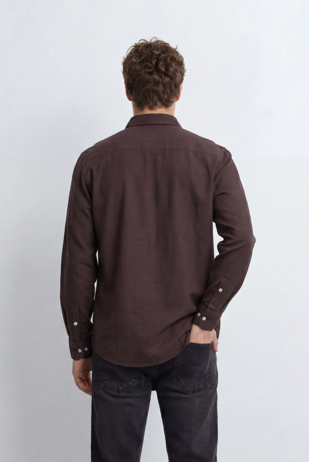 Men’s Regular Fit Shirt Button Down Collar Long Sleeves Tailored Crafted From Breathable Fabric