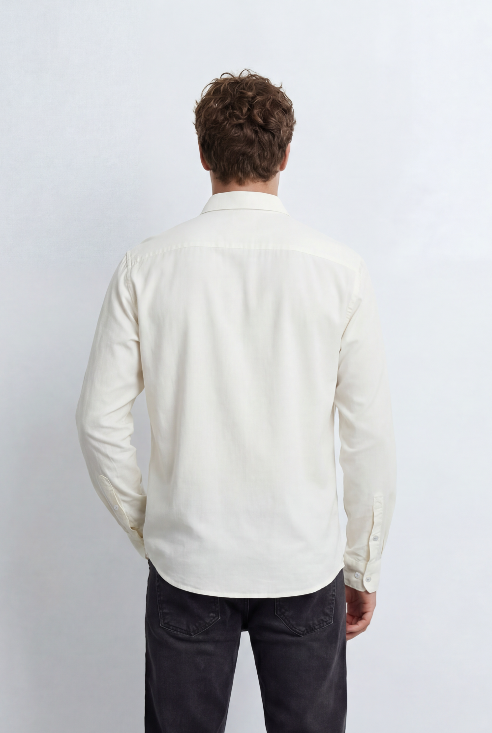 Men’s Regular Fit Shirt Button Down Collar Long Sleeves Tailored Crafted From Breathable Fabric